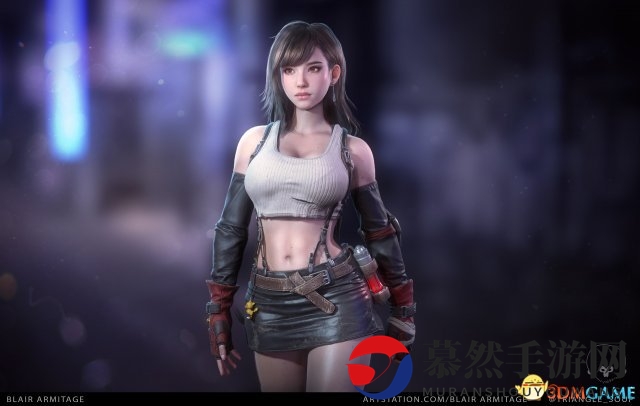 气质美丽性感！英雄联盟艺术师新创作FF7蒂法CG照