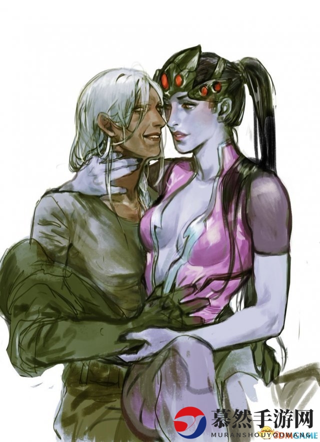 《守望先锋》同人美图欣赏 黑百合和安娜大玩暧昧