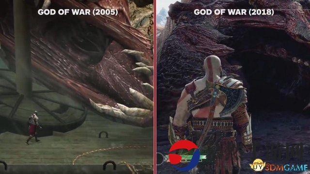 《战神》2005 VS 《战神》2018 年迈奎爷不输当年