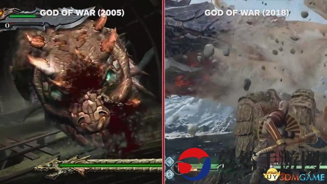 《战神》2005 VS 《战神》2018 年迈奎爷不输当年