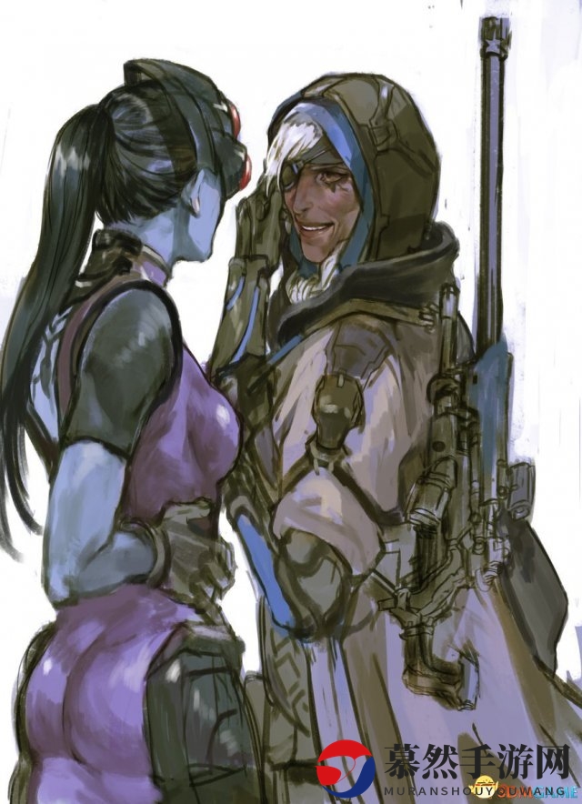 《守望先锋》同人美图欣赏 黑百合和安娜大玩暧昧
