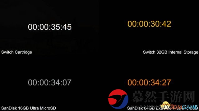 Switch游戏加载速度测试：硬盘 vs卡带vs SD卡